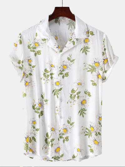 Revere Hemd mit Sonnenblumenprint