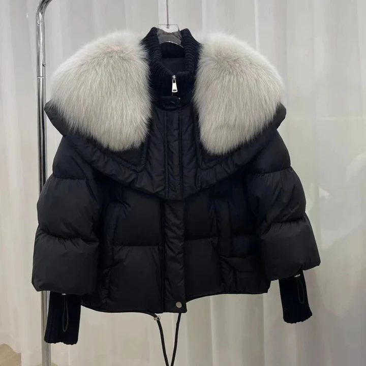 Daunenjacke mit Fell