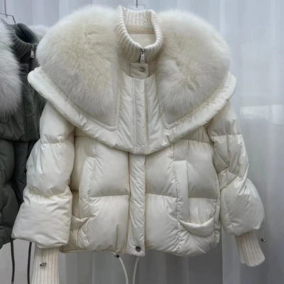 Daunenjacke mit Fell