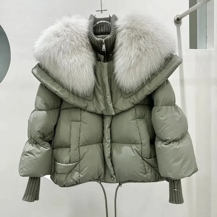 Daunenjacke mit Fell