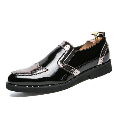 Steve – Helle Herrenhalbschuhe mit Spitzkappe aus veganem Leder