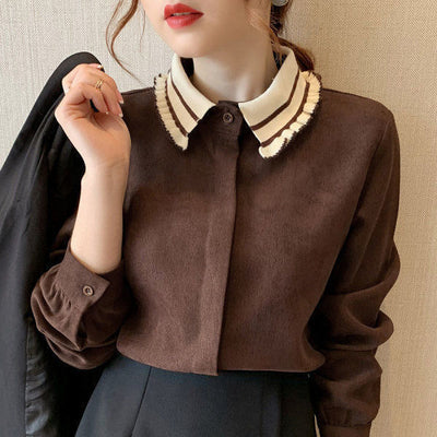 Hayley – Langärmliges Cordhemd für Damen im Herbst und Winter