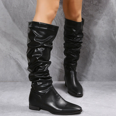 Emily – Weiße Cowboy-Stiefel mit spitzer Zehe