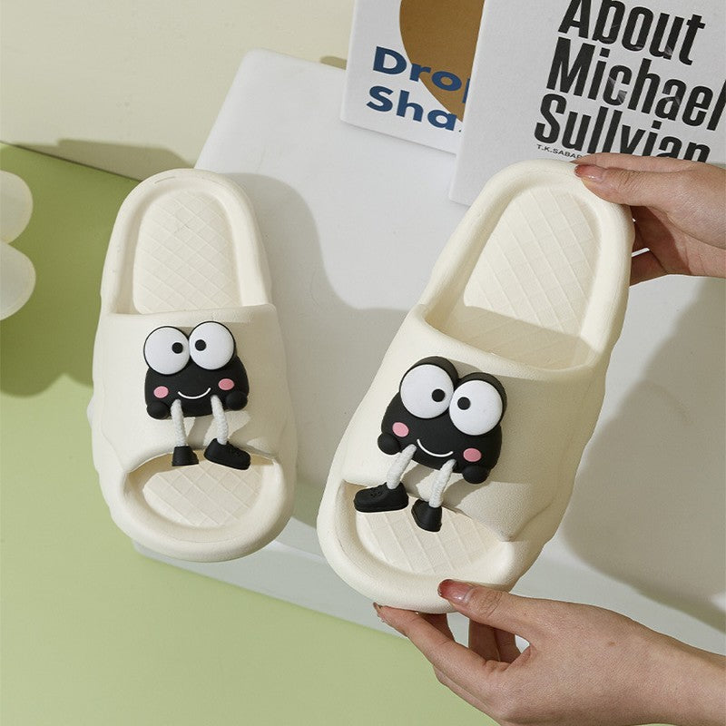 Denise – Weiche Damen-Hausschuhe mit Cartoon-Frosch