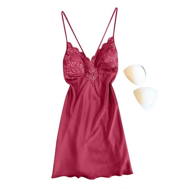 Alice – Satin Pyjama mit Spitze für Damen