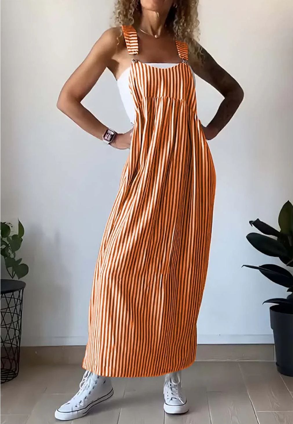 Hannelore® | Lässiges gestreiftes Jumpsuit-Kleid