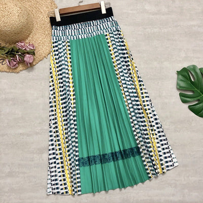 Susan – Bohemian Faltenrock mit Karomuster