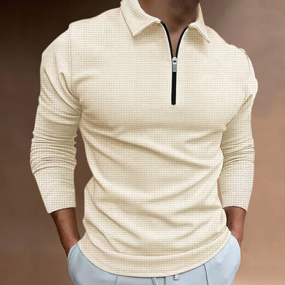 Herren-T-Shirt neu zip-up langarm