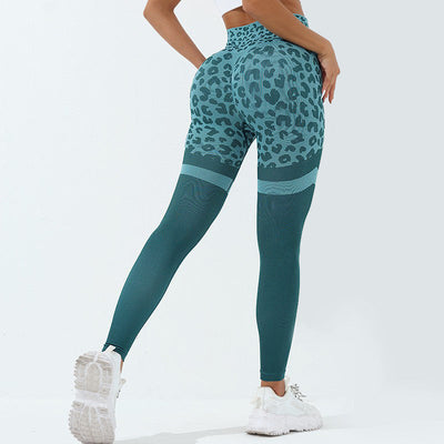 Catherine – Hochtaillierte nahtlose Fitnessleggings mit Leopardenmuster