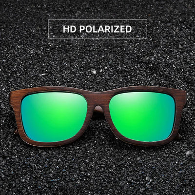 Retro Holzmaserung Sonnenbrillen