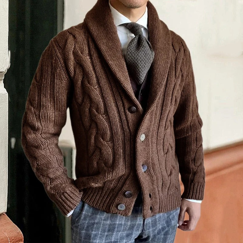 Hochwertige warme Strickjacke - Edvin