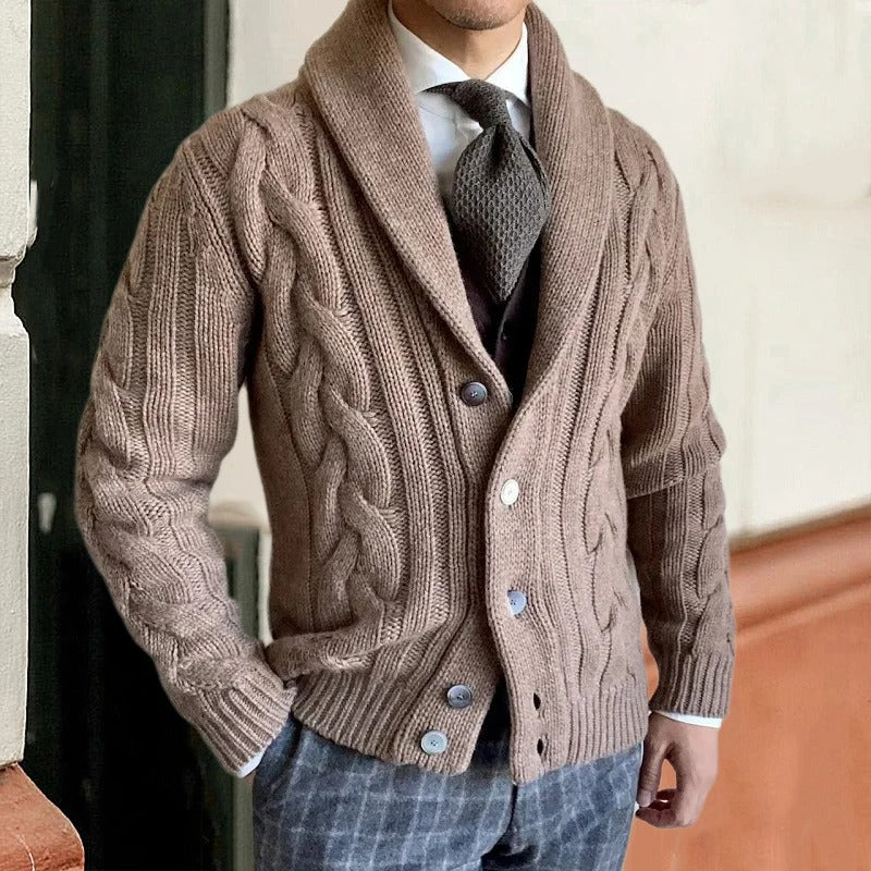 Hochwertige warme Strickjacke - Edvin