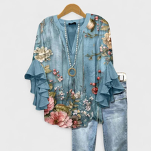 Blau Blumenmuster