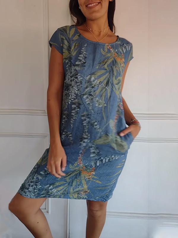 Annelyn - Comfortable Round Neck Dress
