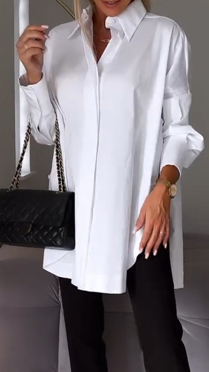 Juliana | Elegantes Hemd mit Kapellenöffnung
