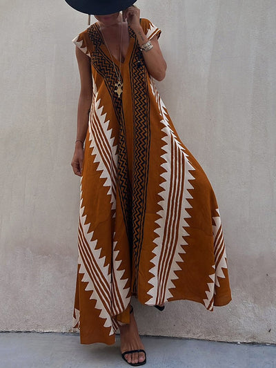 Boho™ | Ärmelloses V-Ausschnitt-Kleid