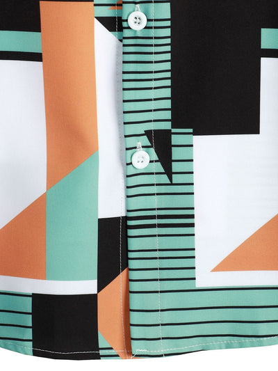 Shirt mit geometrischem Streifenmuster