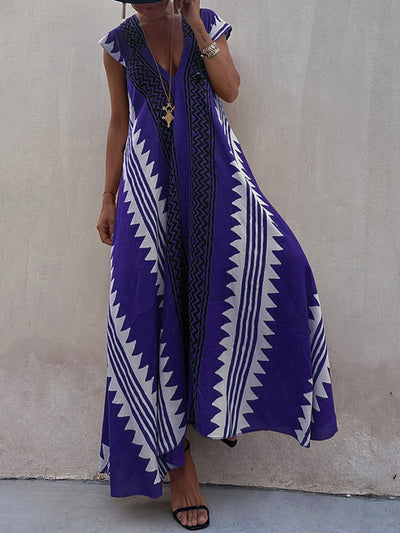 Boho™ | Ärmelloses V-Ausschnitt-Kleid
