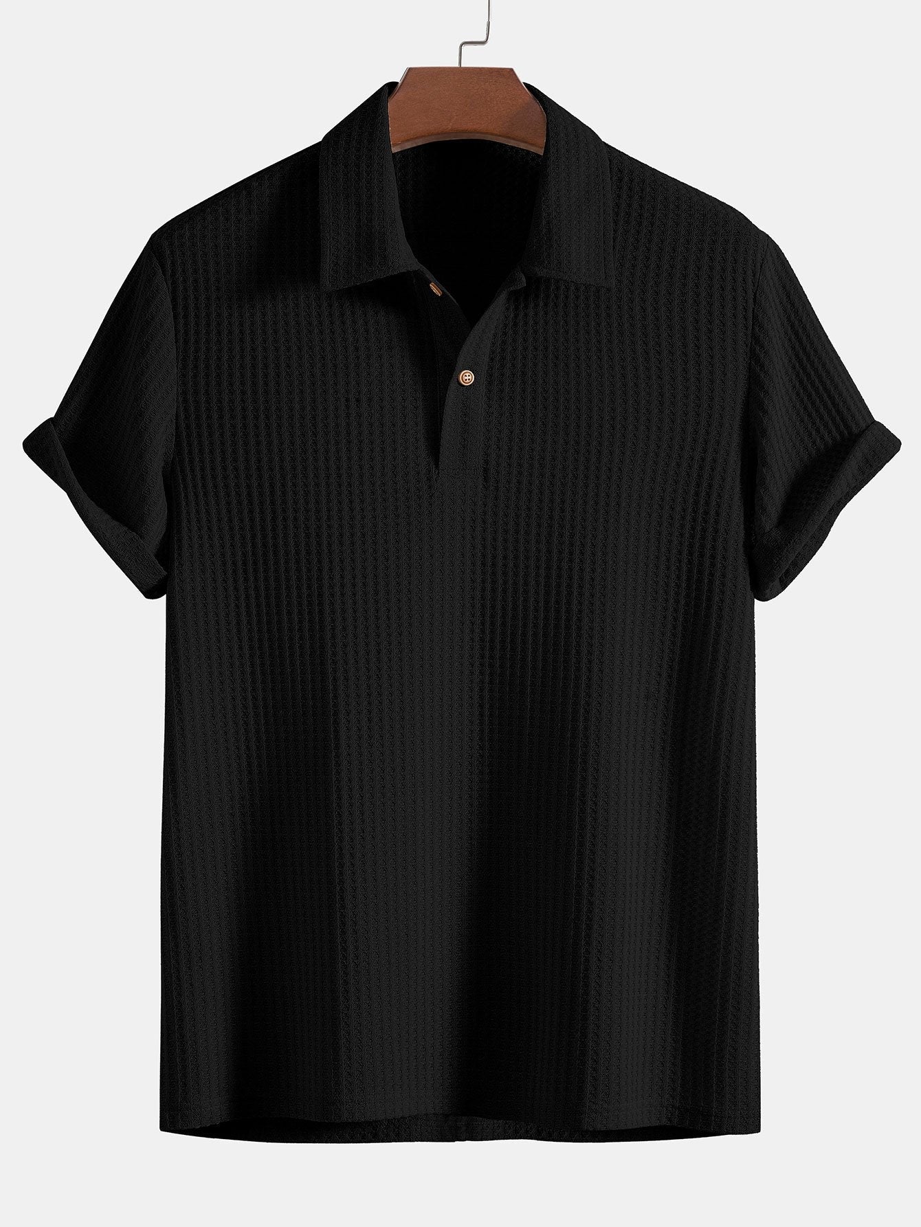 Poloshirt aus Waffelstrick