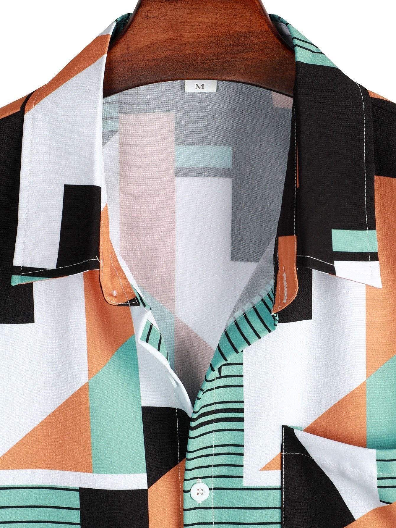 Shirt mit geometrischem Streifenmuster