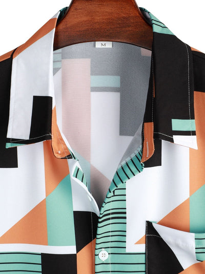 Shirt mit geometrischem Streifenmuster