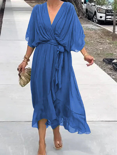 Sharah | Chiffon-Kleid mit V-Ausschnitt