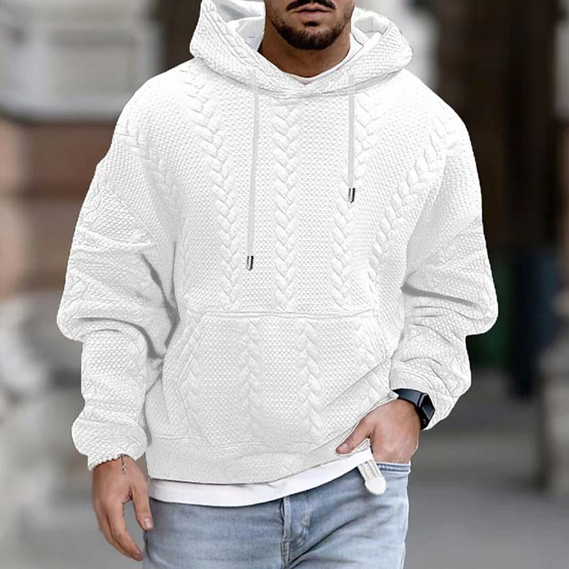 Lässiger Kapuzenpulli für Männer mit langen Ärmeln und Kängurutasche