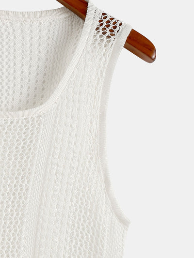 Strukturierter Strickpullover Tank Top