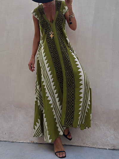 Boho™ | Ärmelloses V-Ausschnitt-Kleid