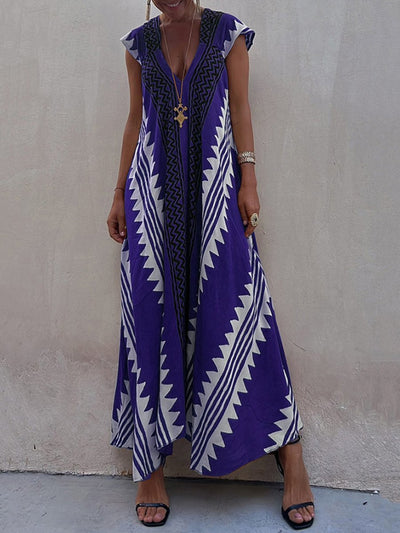 Boho™ | Ärmelloses V-Ausschnitt-Kleid