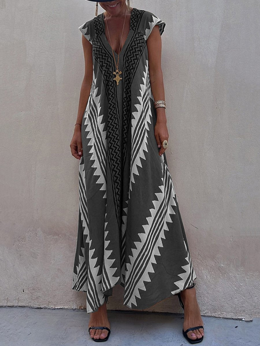 Boho™ | Ärmelloses V-Ausschnitt-Kleid