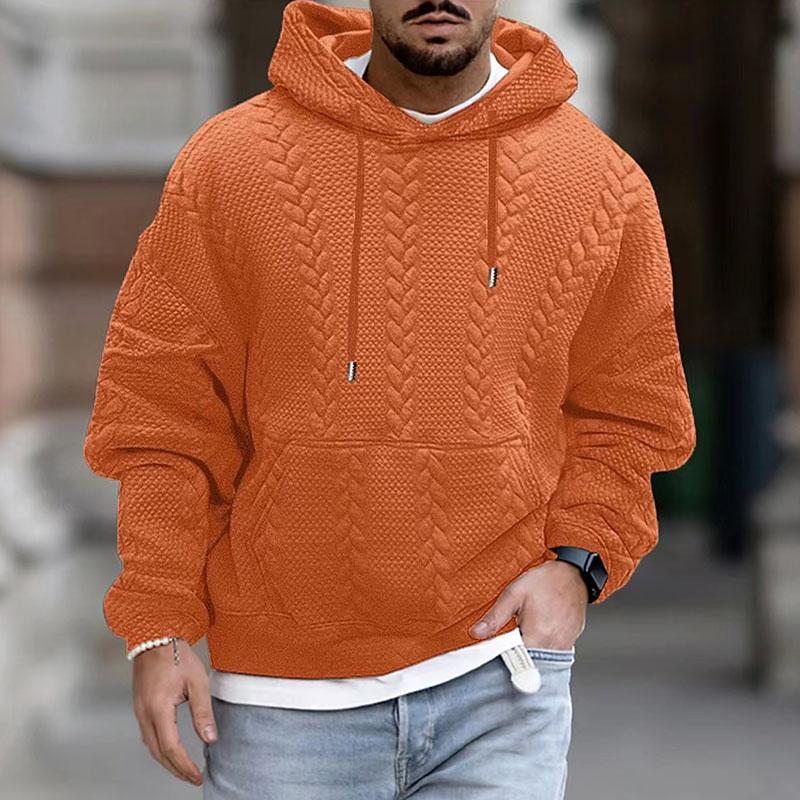 Lässiger Kapuzenpulli für Männer mit langen Ärmeln und Kängurutasche