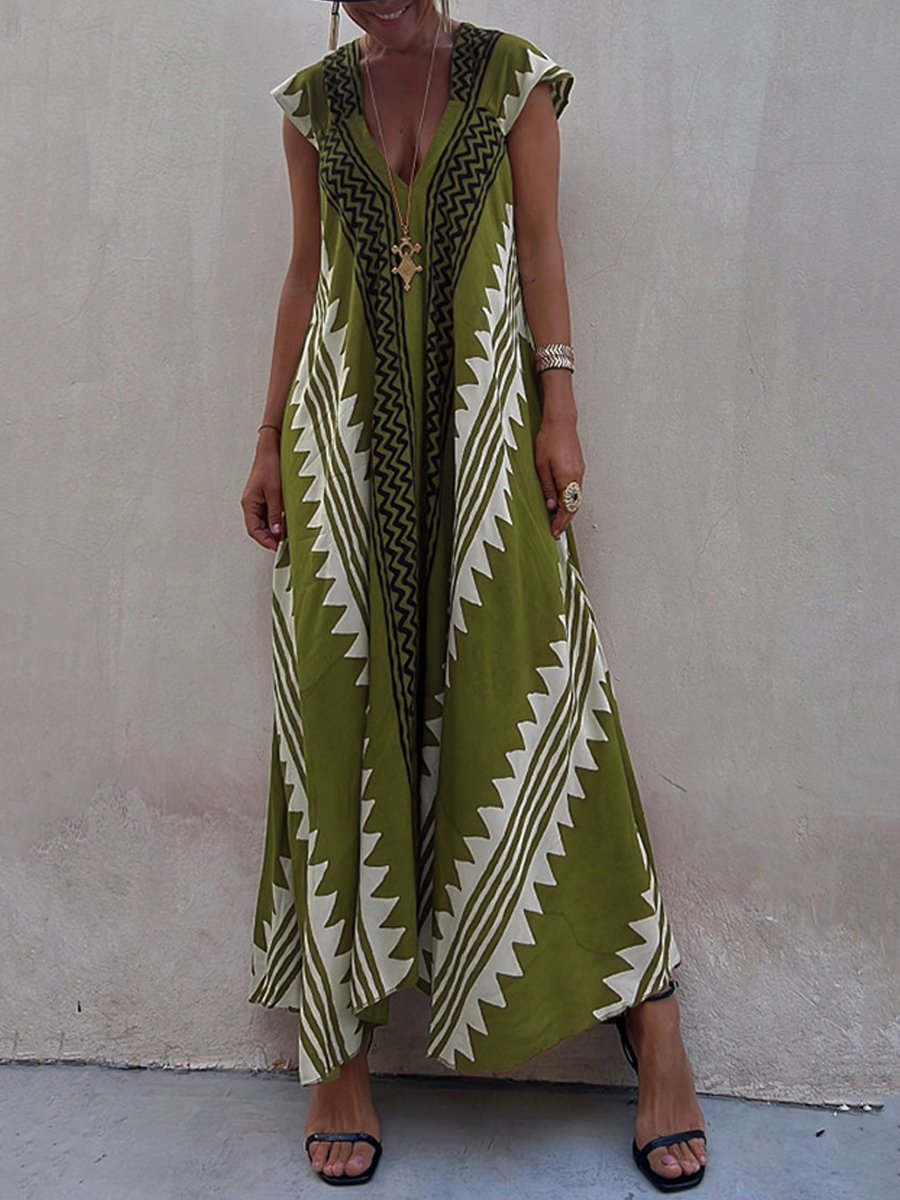 Boho™ | Ärmelloses V-Ausschnitt-Kleid