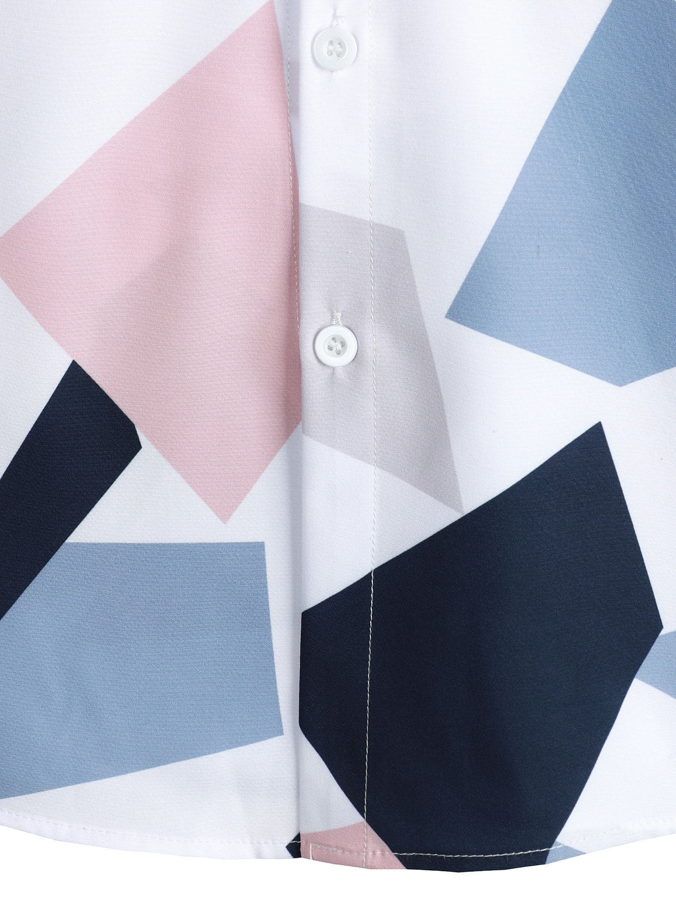 Shirt zum Knöpfen mit geometrischem Druck und Taschen
