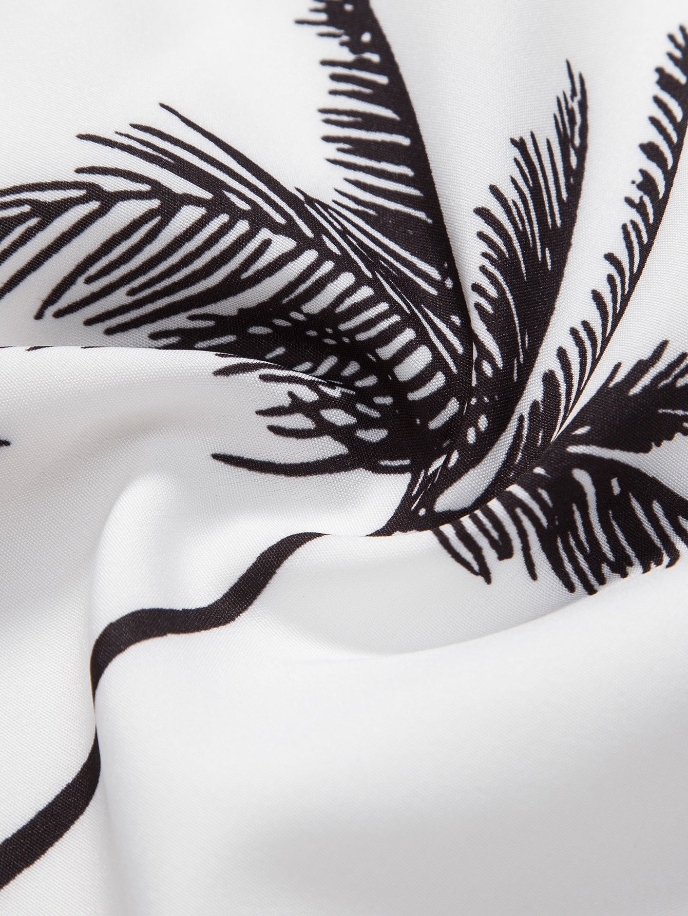 Shirt mit Knopfverschluss und Badeshorts mit Palmenmuster