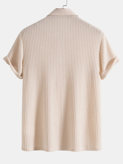 Poloshirt aus Waffelstrick
