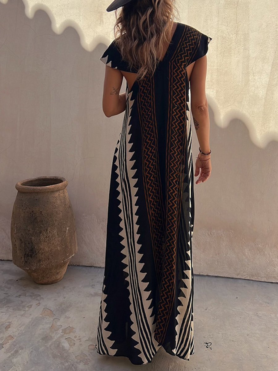 Boho™ | Ärmelloses V-Ausschnitt-Kleid