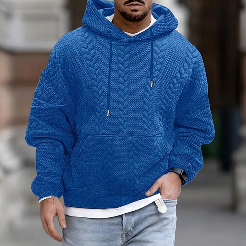Lässiger Kapuzenpulli für Männer mit langen Ärmeln und Kängurutasche