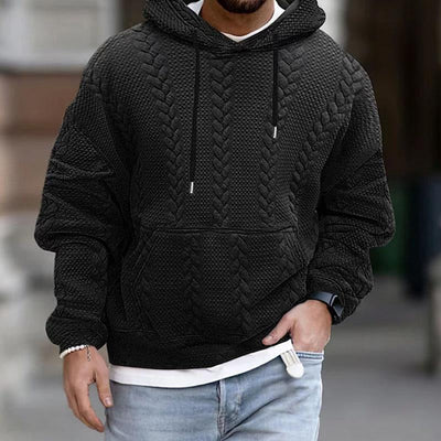 Lässiger Kapuzenpulli für Männer mit langen Ärmeln und Kängurutasche