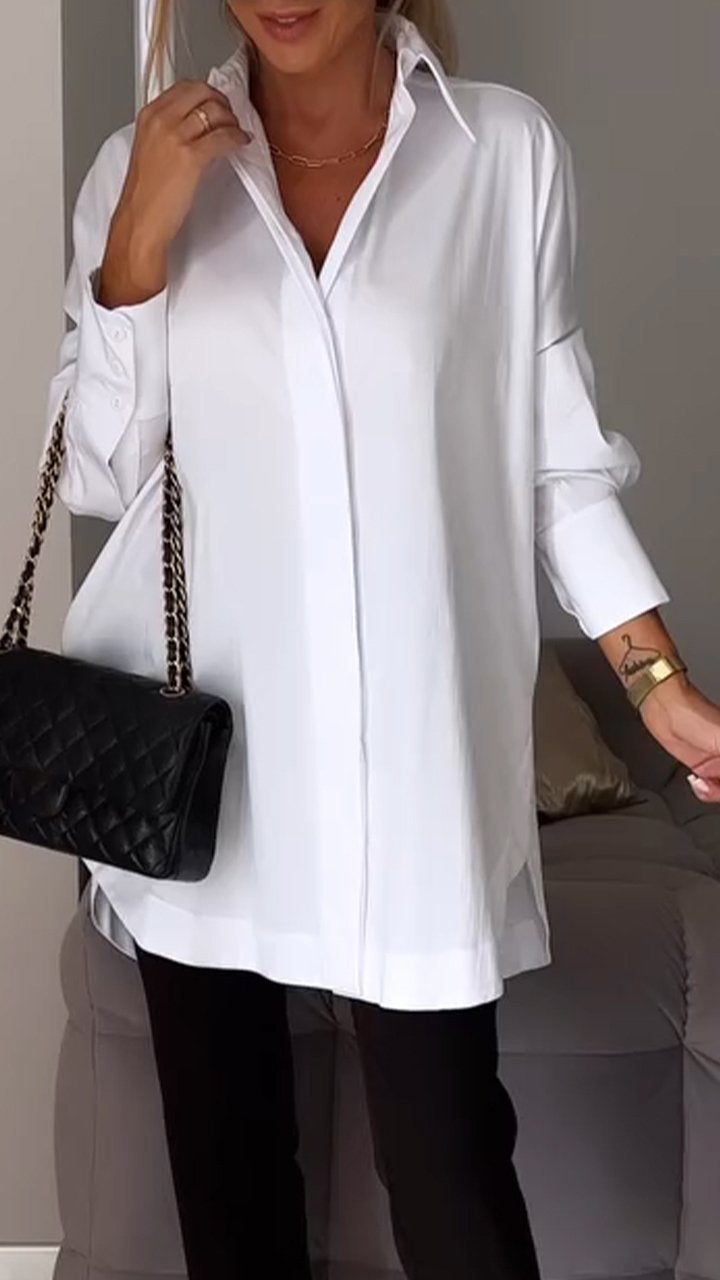 Juliana | Elegantes Hemd mit Kapellenöffnung