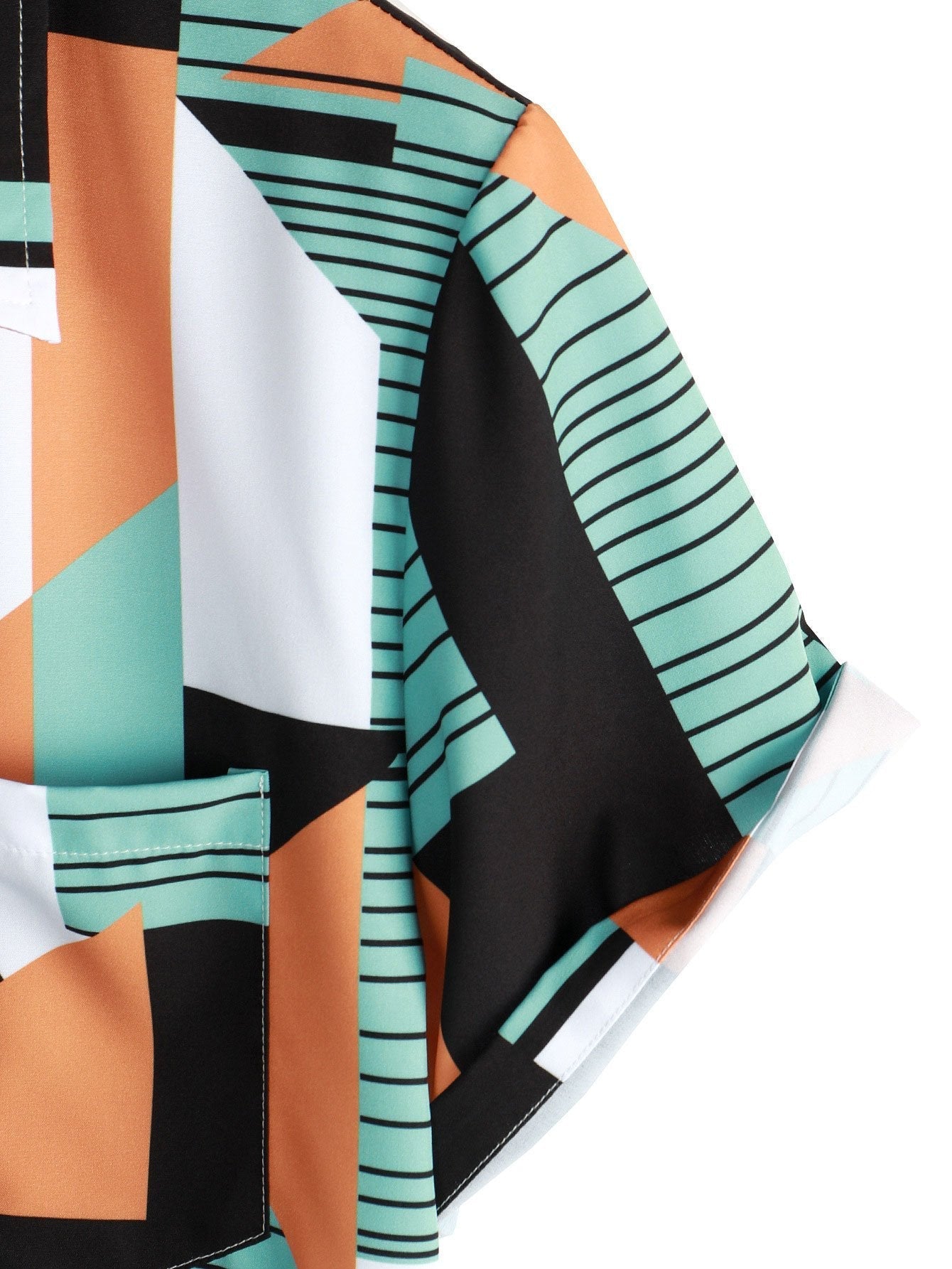 Shirt mit geometrischem Streifenmuster