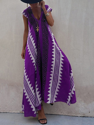 Boho™ | Ärmelloses V-Ausschnitt-Kleid