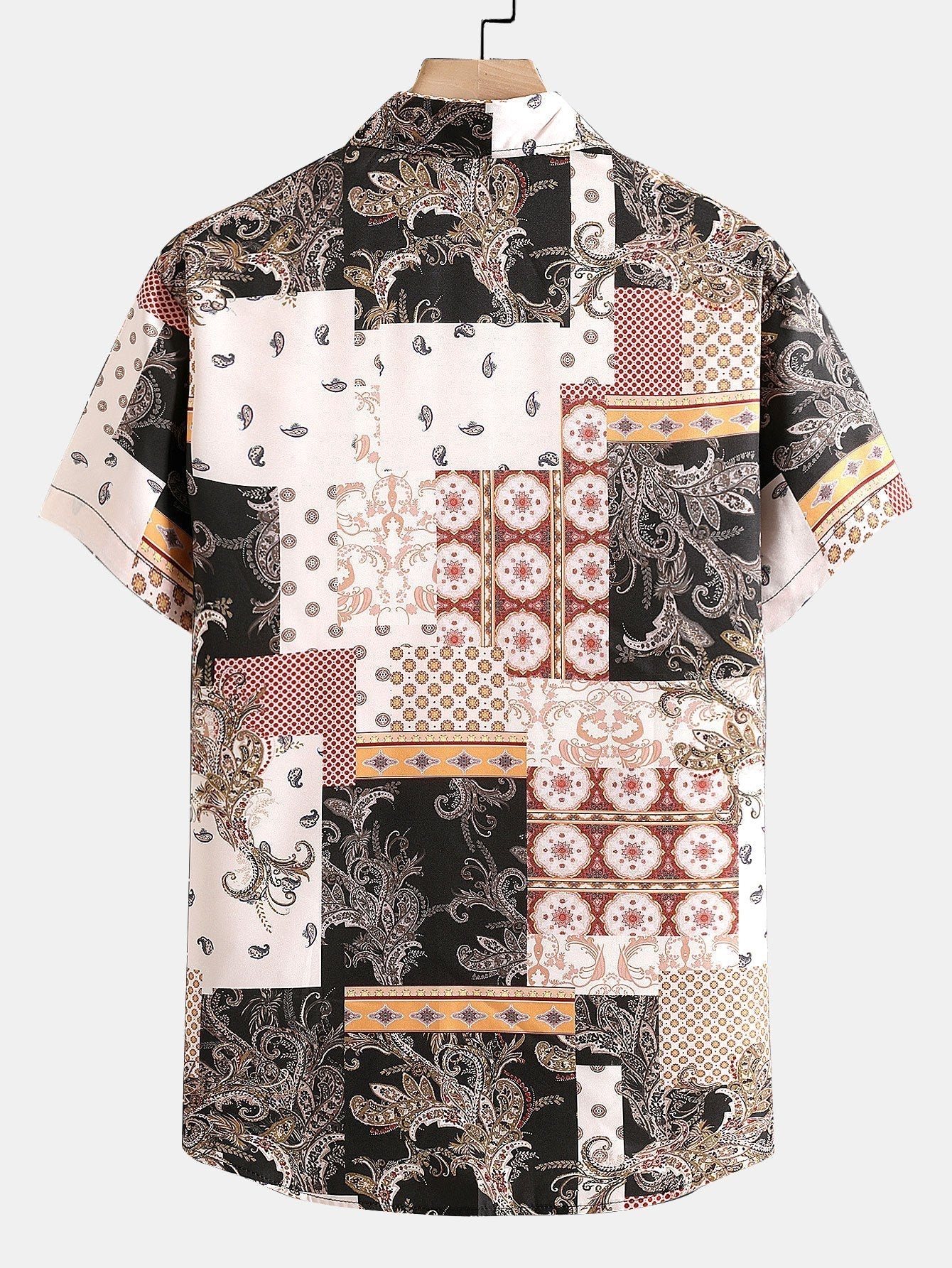 Hemd mit Paisley-Barockschal und Knopfleiste