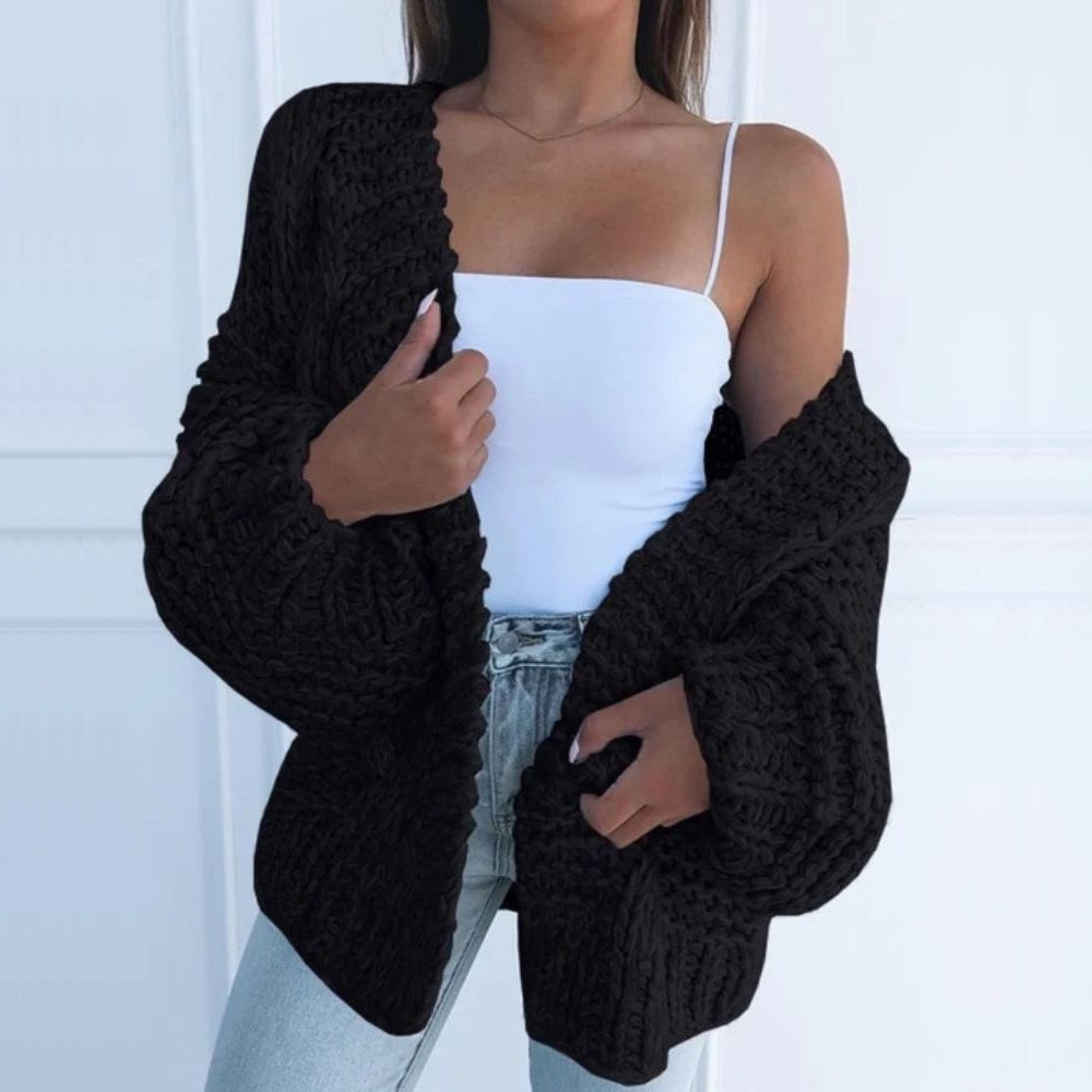 Lockerer Cardigan-Pullover