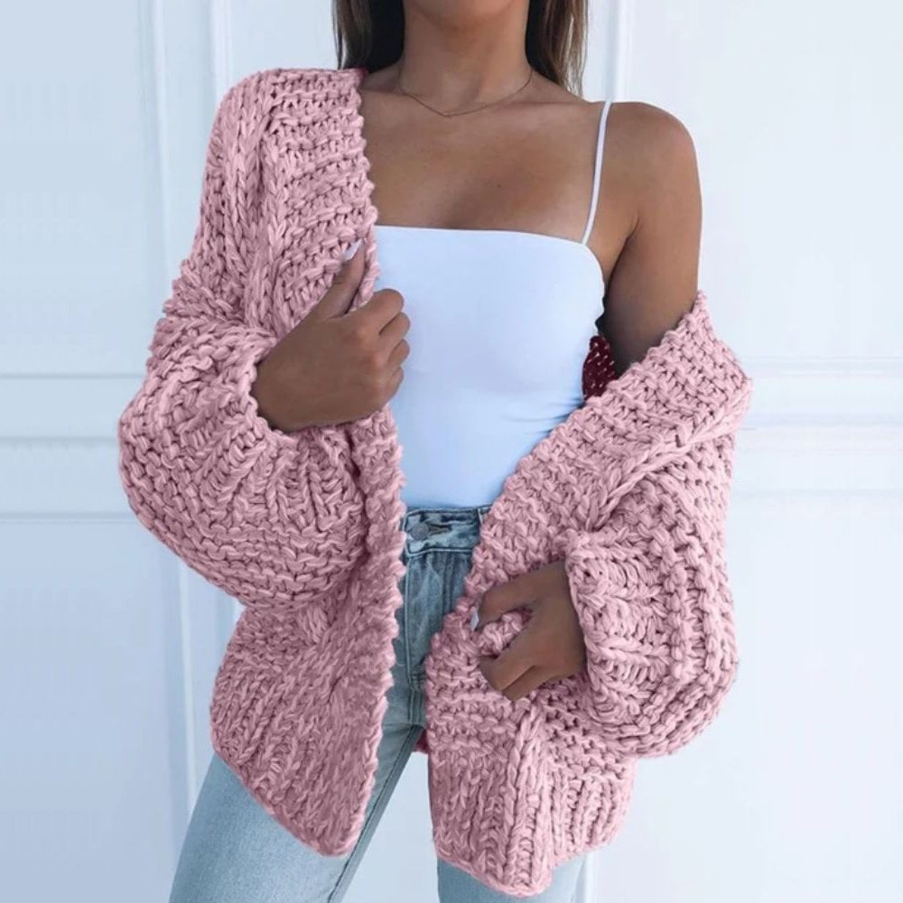 Lockerer Cardigan-Pullover