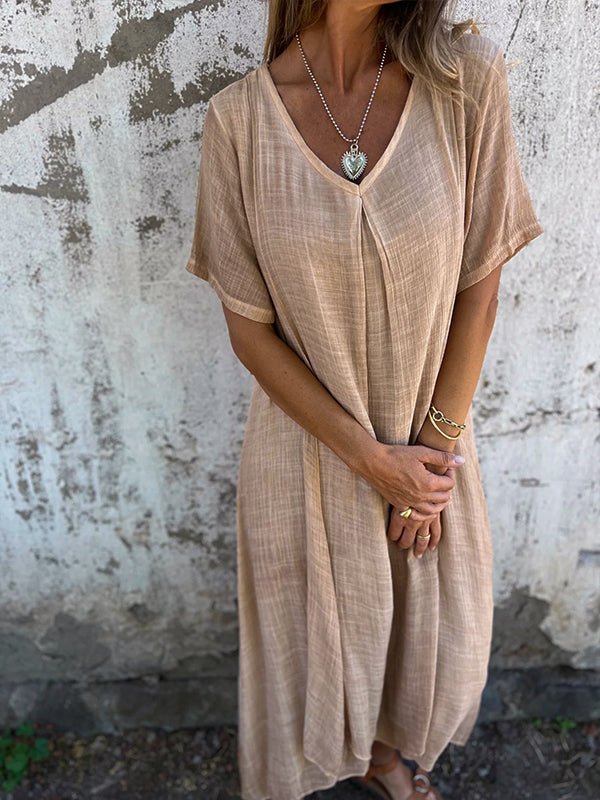 Kathy | Midi-Kleid mit V-Ausschnitt