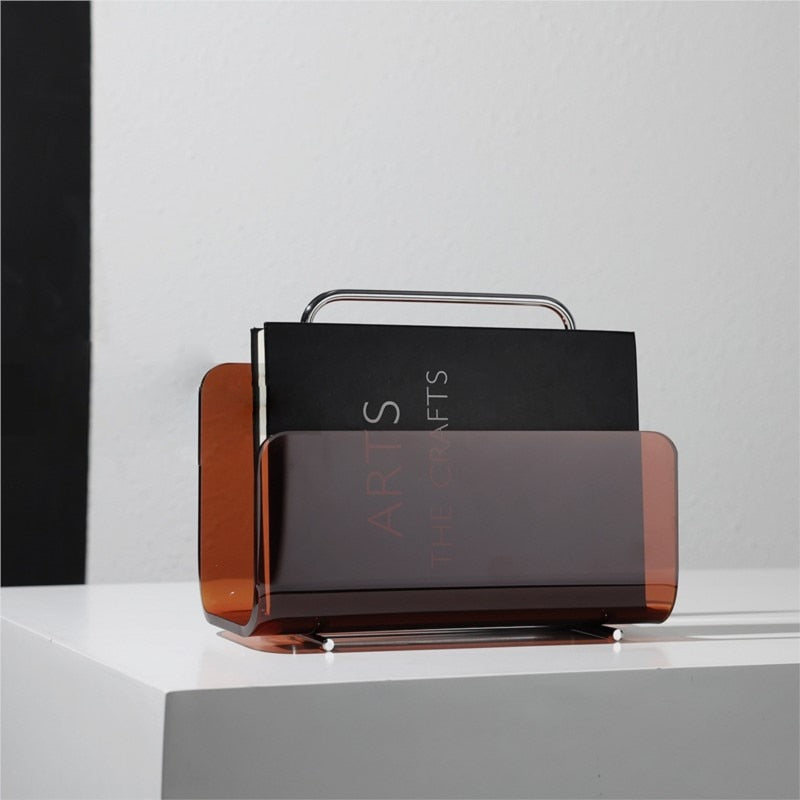 SpectraRack – Transparenter Acryl-Magazinhalter & Tragbares Bücherregal