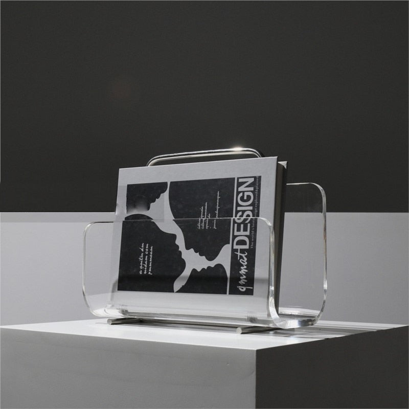 SpectraRack – Transparenter Acryl-Magazinhalter & Tragbares Bücherregal
