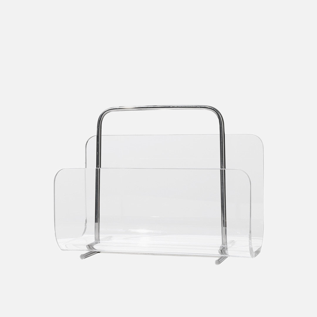 SpectraRack – Transparenter Acryl-Magazinhalter & Tragbares Bücherregal