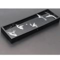 Schwarzes rechteckiges Tablett-31x10x3cm